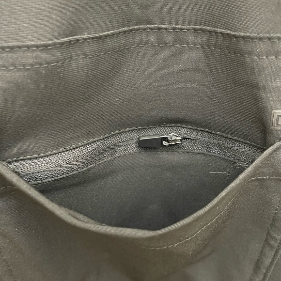 New Chaps Mens 38/32 Solid black dress pants pockets zip Semi Formal Stretch Big - Picture 6 of 11